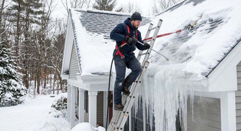 Roof Ice Dam Removal in Renton, WA
